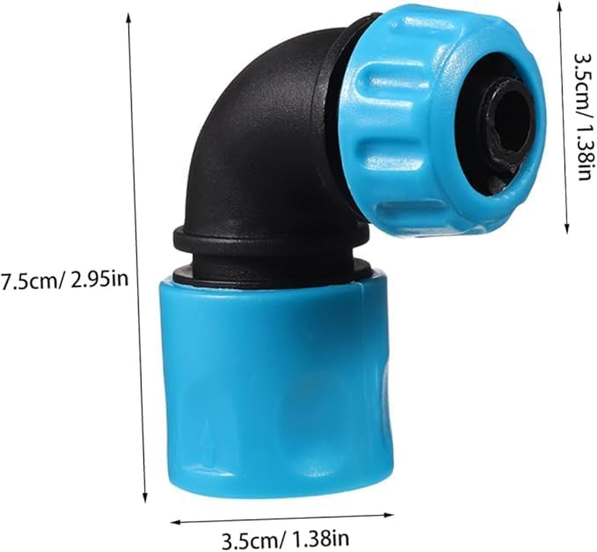 Sturdy 90 Degree 3 Pack Hose Elbow Quick Connector for Garden Irrigation & Car Wash, ABS 1/2" (12.5Mm) Adapter image number 5