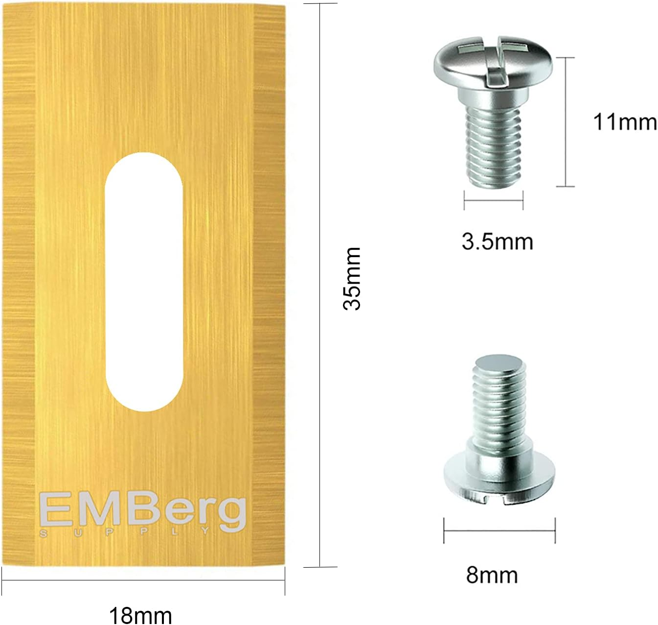 Emberg Endurance Blades (18 Pack) for Husqvarna Automower Gardena Mcculloch Robotic Lawnmower Mowing Lawn Mower Robo Robot Accessories Replacement Blade for 315 430 435 450 Others. (Titanium Coated) image number 2
