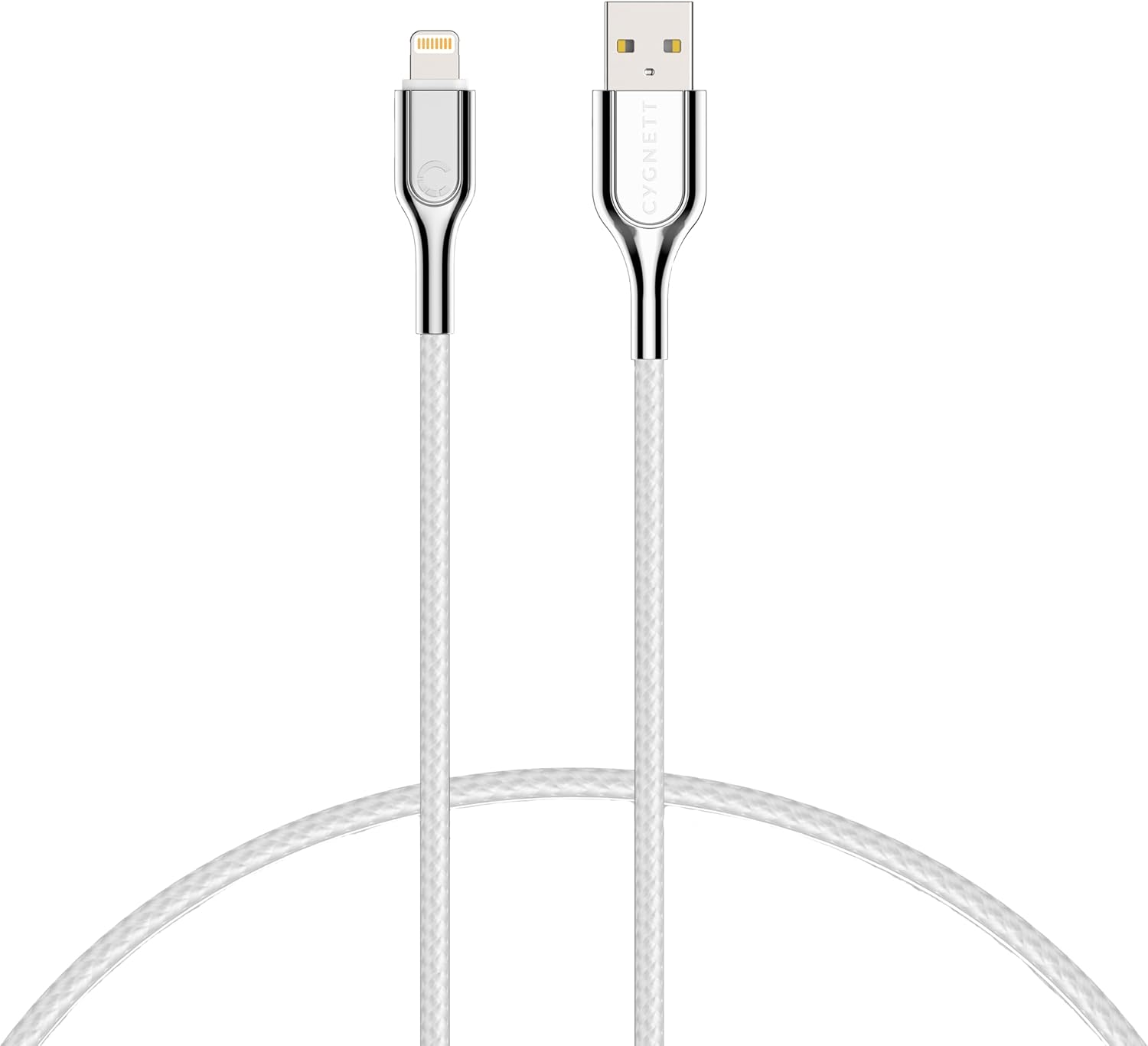 Cygnett CY2685PCCAL Armoured Lightning to USB-A Cable, White, 1 Meter