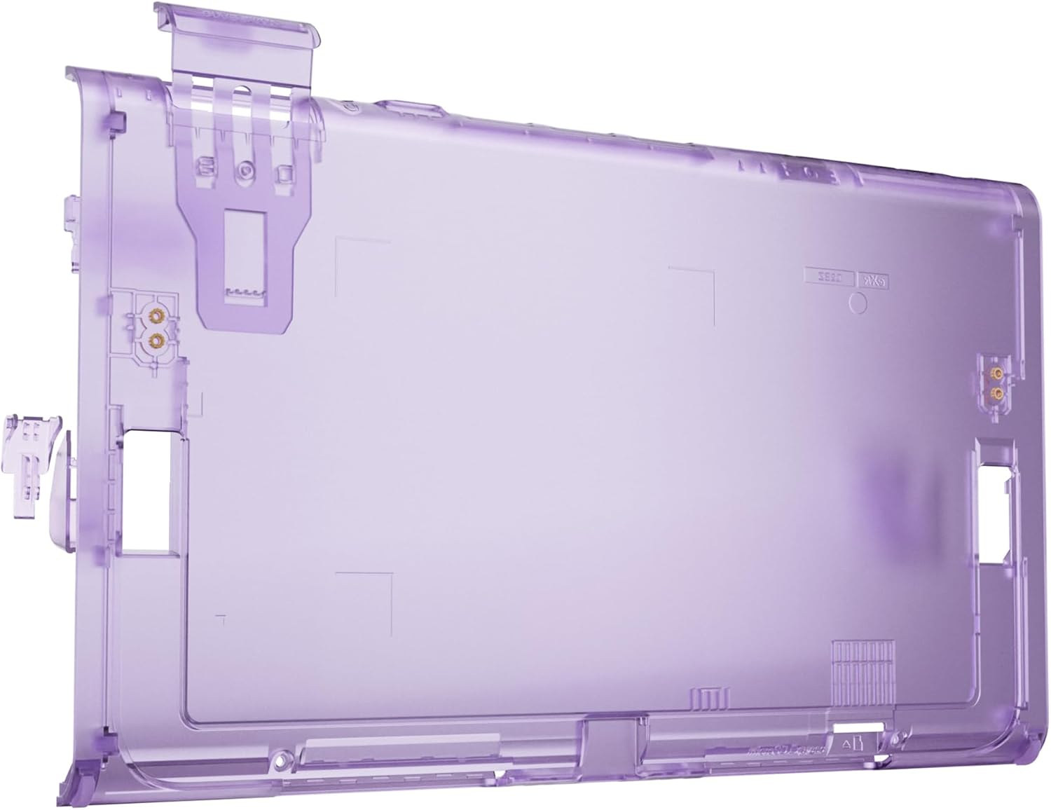 Extremerate Replacement DIY Rear Back Plate for Nintendo Switch 2 Handheld Console, Custom Housing Cover Shell Case for Switch 2 (Without Kickstand) - Clear Slate Black