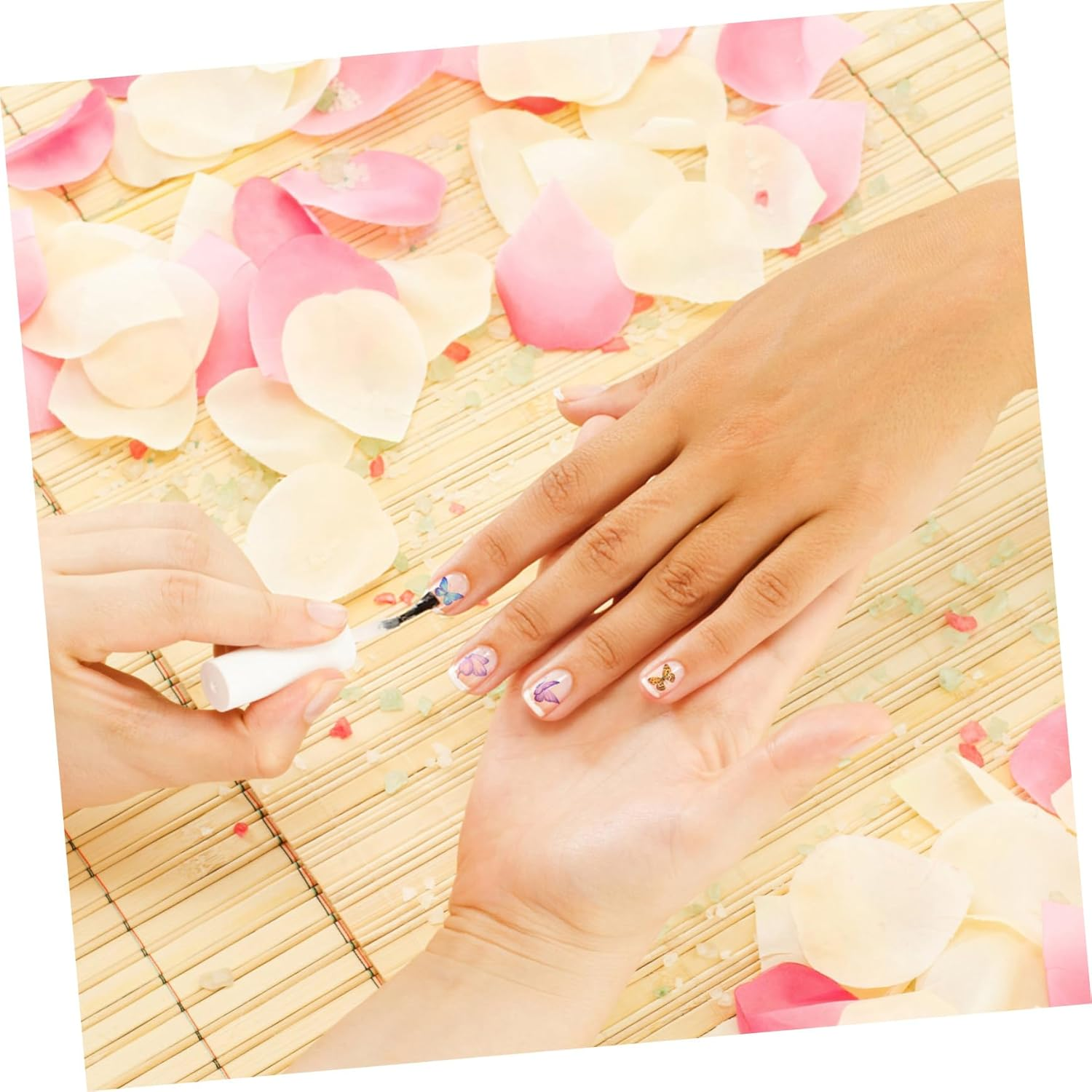 EPIGEIST Vintage Butterflies Nail Art Stickers 5 Sheets Easy to Stick DIY Nail Decals for Women Daily Use Manicure Decoration image number 3