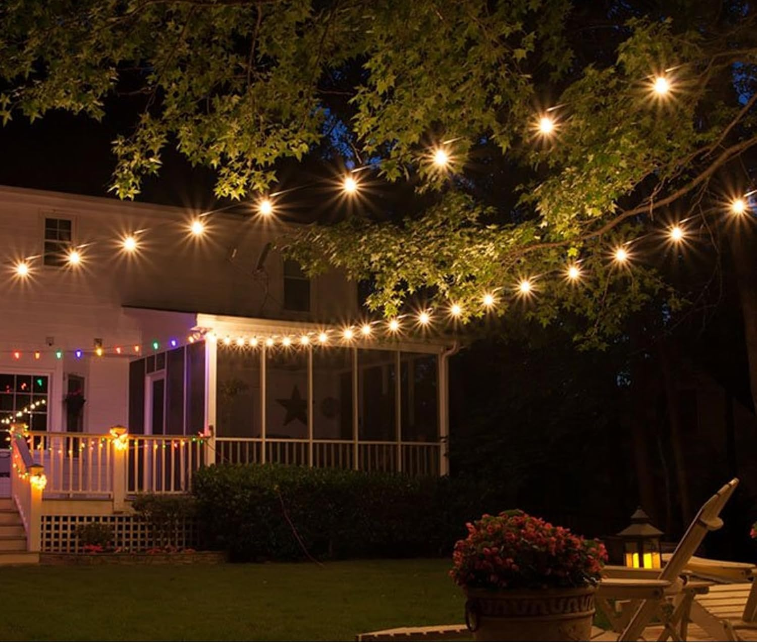 Globe String Lights, 33 Feet 80 Led Fairy Lights USB Plug In, 8 Modes Mini Globe Light for Indoor Outdoor Bedroom Party Wedding Garden Christmas Tree Decor (Yellow) image number 1