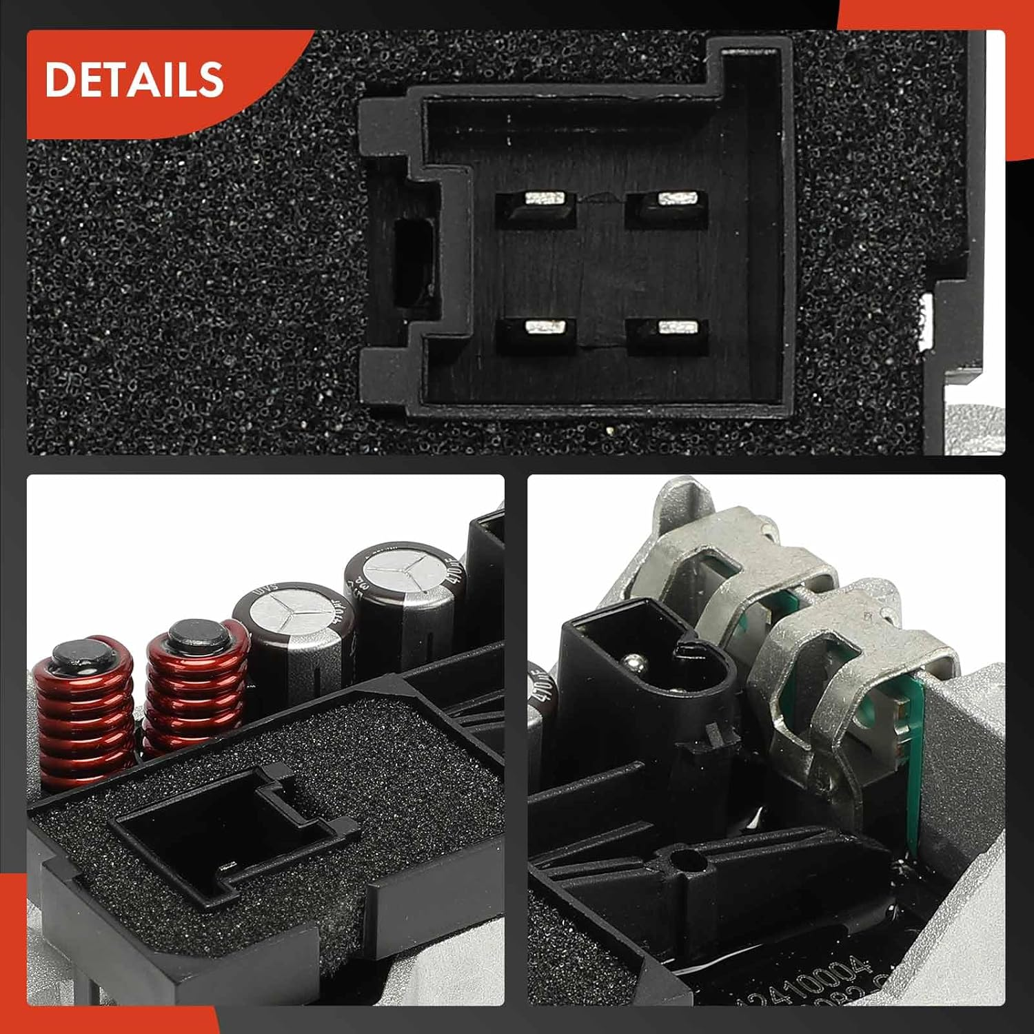 A-Premium HVAC Blower Motor Resistor Compatible with Mercedes-Benz Vehicles - C200, C230, C240, C280, C320, C350, E320, E350, E500, S320, S350, CLS350, CLS500, G500, SL500, SLK200, CL500, CLK280 image number 3