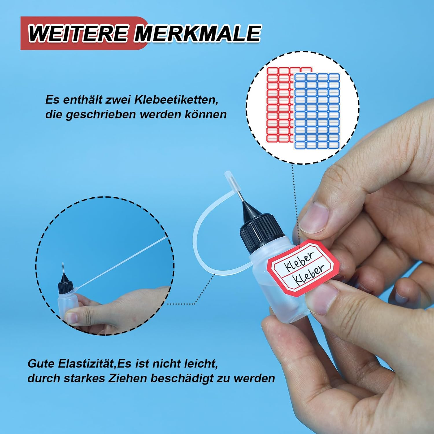 Pack of 18 Precision Tip Applicator Bottles Transparent Glue Bottles Dropper Bottles for Liquids Plastic for DIY Quilling Crafts, Acrylic Painting (5 Ml X 18) image number 6