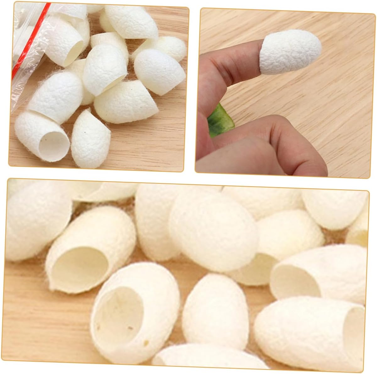 Healeved 20Pcs Silkworm Natural Face Cleaner Balls for Skin Care Cleansing Silkworm Ball Used in Facial Cleansing Routine image number 6