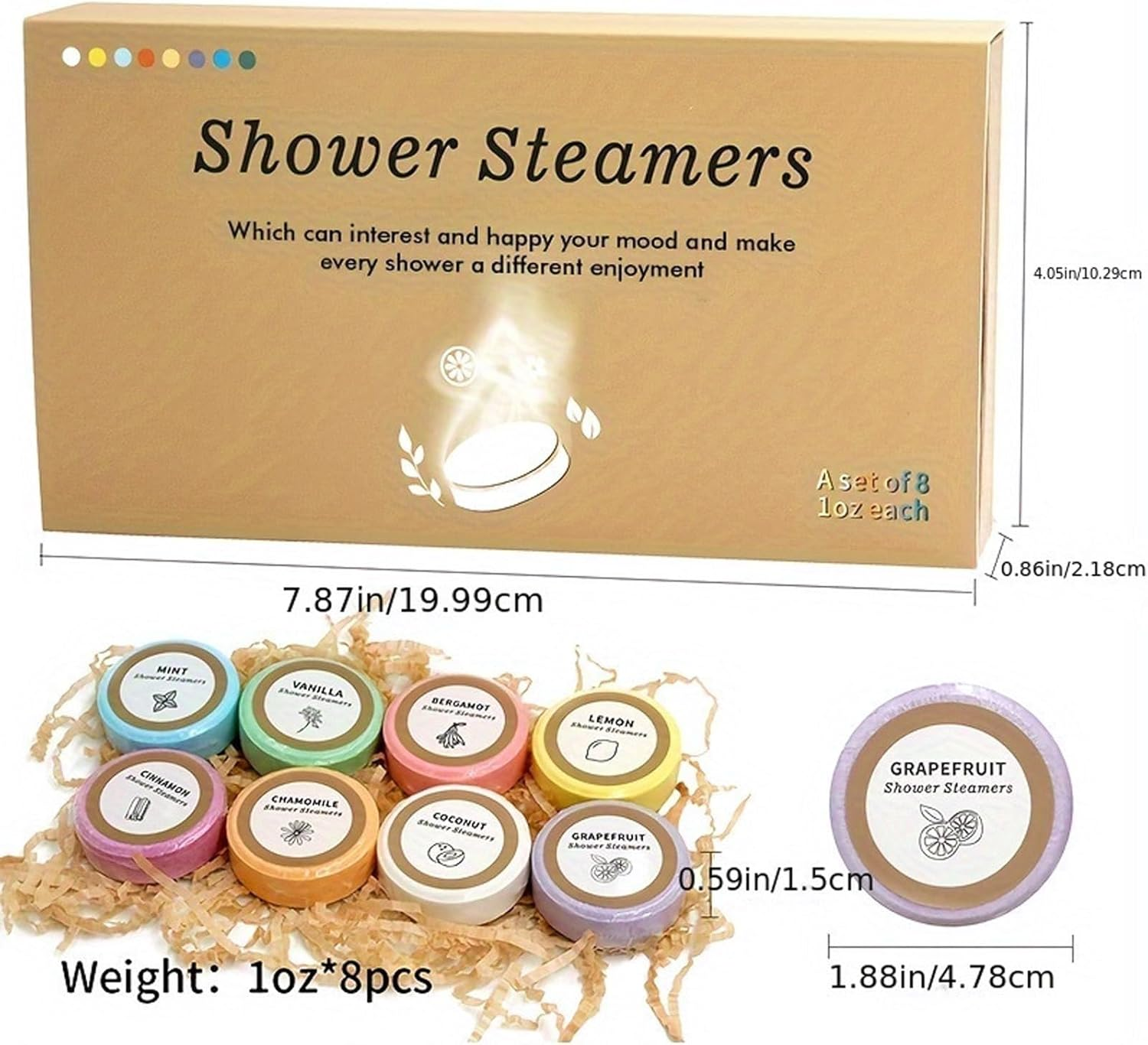 8Pcs Steamer Aromatherapy Shower with Surprise inside Organic Bubble Bath Bomb, Flower Bombs Bath Salts Self Care Shower Tablets, Relaxation Home SPA for Women Relaxation, Valentines Day Gifts for Teens and Adults image number 1