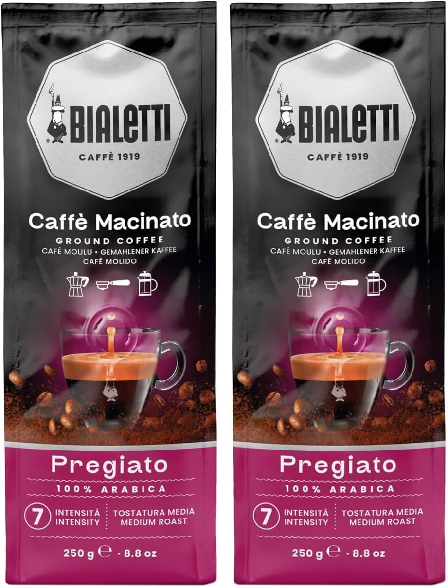 Bialetti - Universal Ground Coffee Hazelnut: Medium Roast Ground Coffee, Hazelnut and Dried Fruit Notes, 250G, Compatible for Use with Moka Pot, Espresso Machines and Coffee Press image number 2