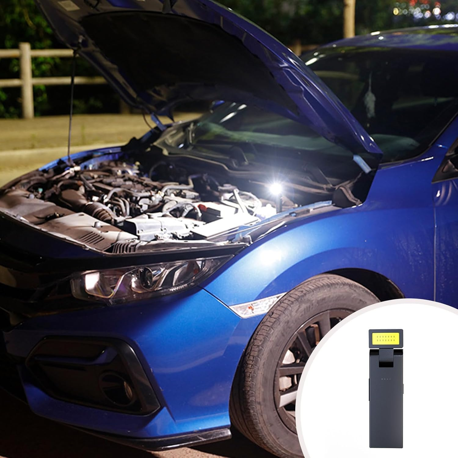 USB Rechargeable Maintenance Light with Magnetic Pen Clip Multi Function Strong Light Flashlight