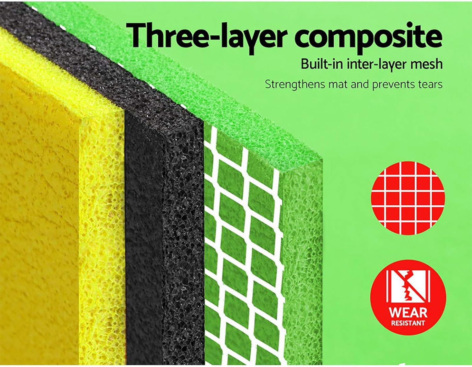 Weisshorn Floating Mat, 365 X 183 X 3.5Cm Water Float Playmat Swimming Pool Island Aqua Pad for Outdoor Pools Beach Park Hot Springs, 400Kg Capacity with Straps 3.6M Bungee Cord Orange Black Green image number 2