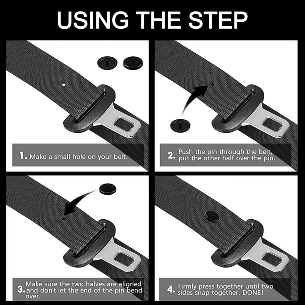 20 Seat Belt Button, Universal Fit Seatbelt Stopper, Buckle Clip Stop Button for Car, Truck or SUV Seat Belt image number 2