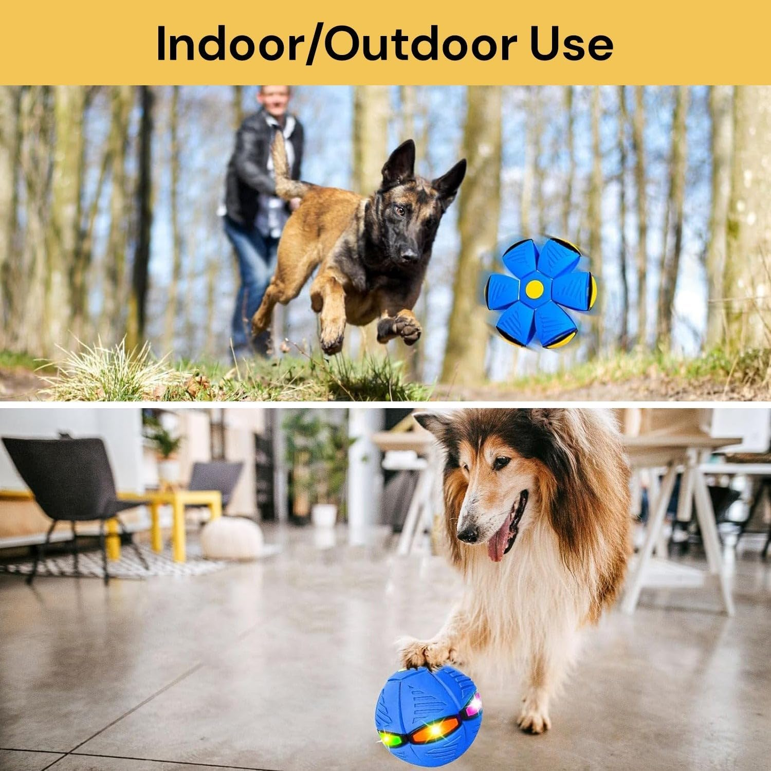 EZONEDEAL Pet Toy Flying Saucer Ball, Flying Saucer Ball Dog Toy Outdoor Toy Doggy Disc Ball, Outdoor Games, Creative Decompression Magic Stomp Ball (Pink)