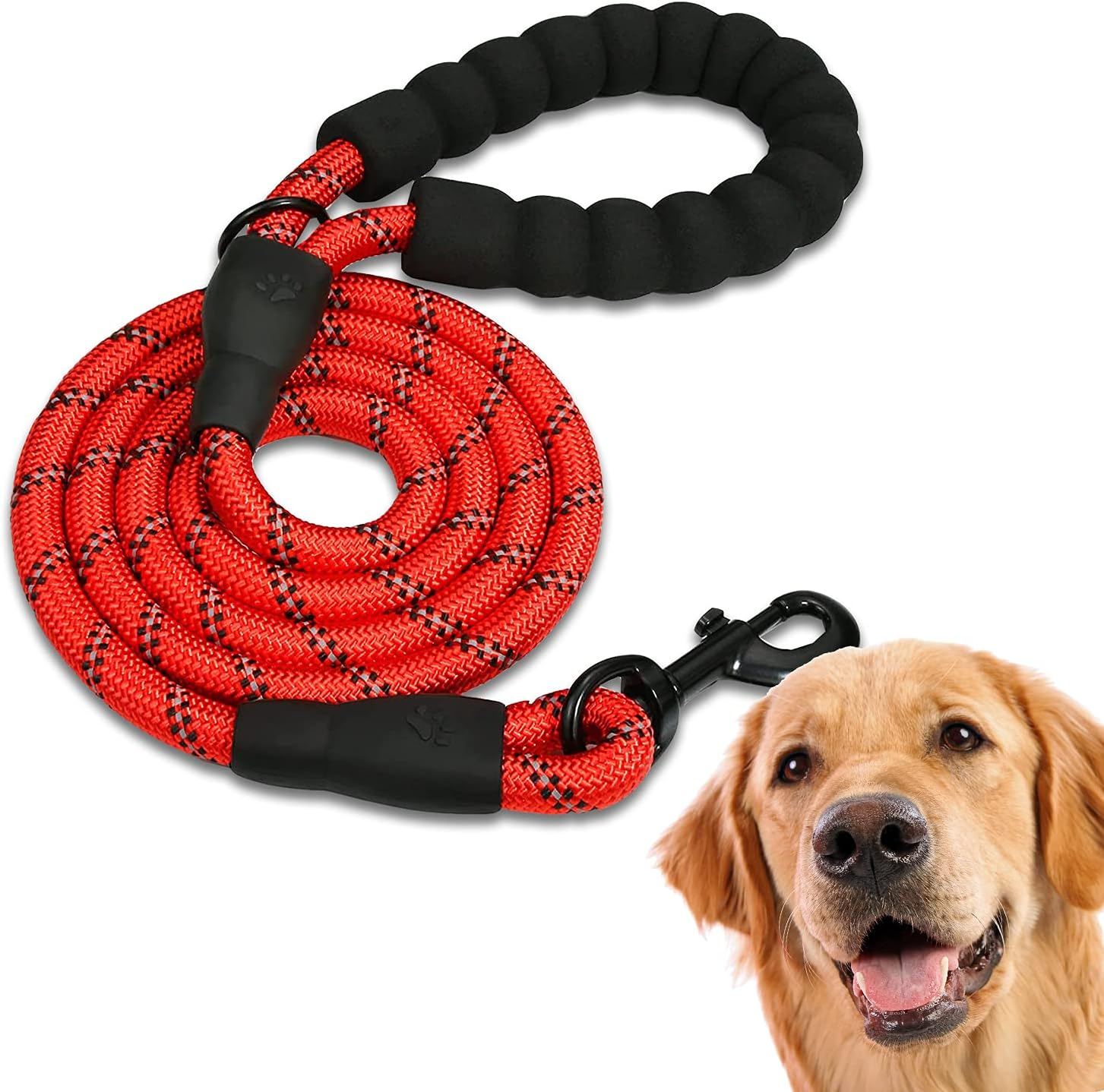 Edipets, Dog Lead, Strong Dog Leash with Padded Handle for Puppy, Small, Medium and Large Dog, 120Cm, 150Cm, 220Cm (120Cm, Black) image number 5
