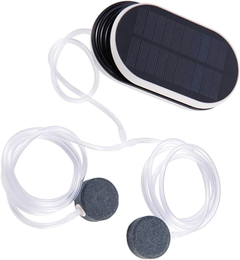 Solar Oxygen Aerator with Pure Copper Core and Built Lithium Battery Portable Aeration Pump for Outdoor Fish Tanks and Aquariums Low Noise Sun Powered Oxygenation Tool for Garden image number 3