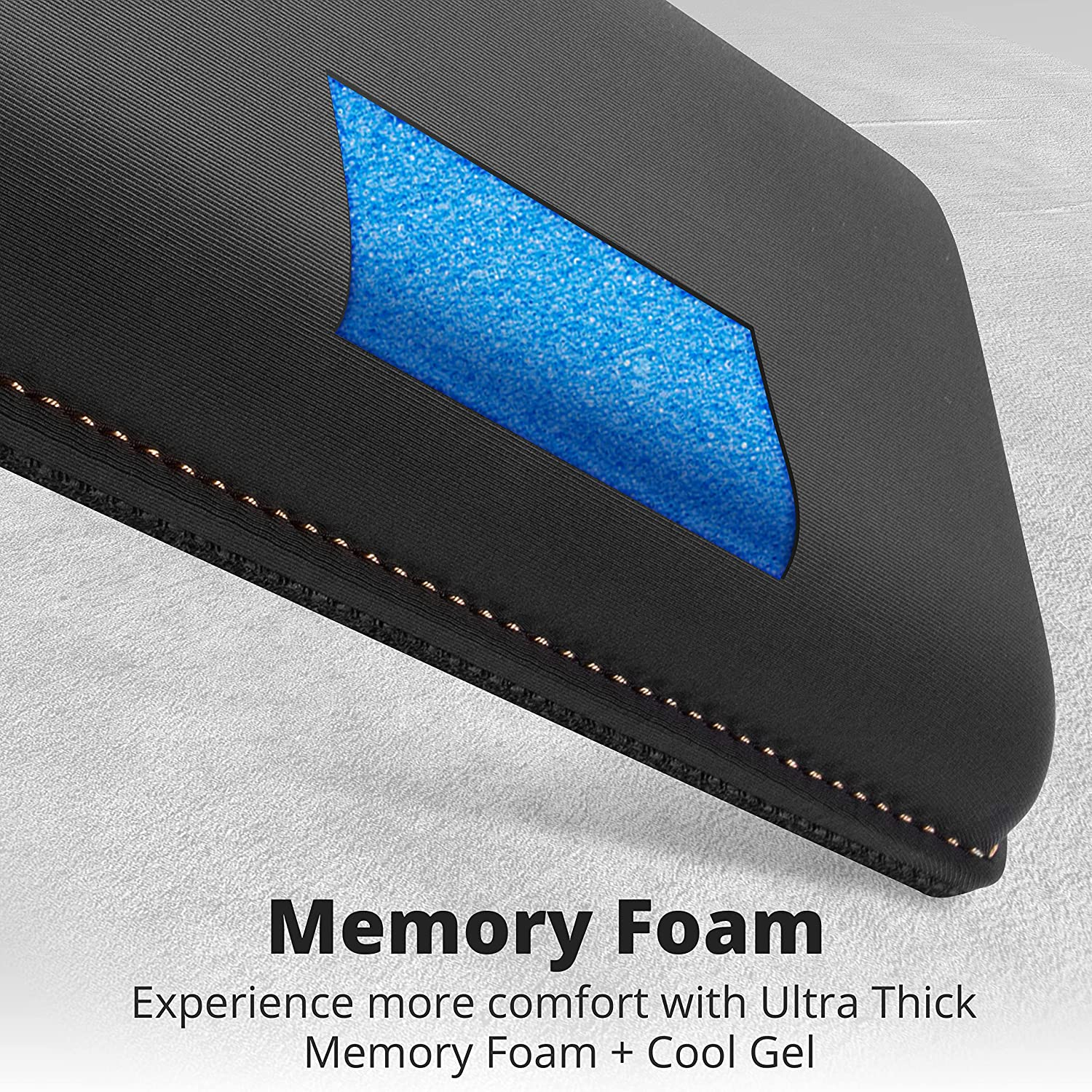 Gunmjo Cooling Gel Memory Foam Tenkeyless Keyboard Wrist Rest, Ergonomic Wrist Rest for TKL Computer Keyboard and Mechanical Keyboard image number 3