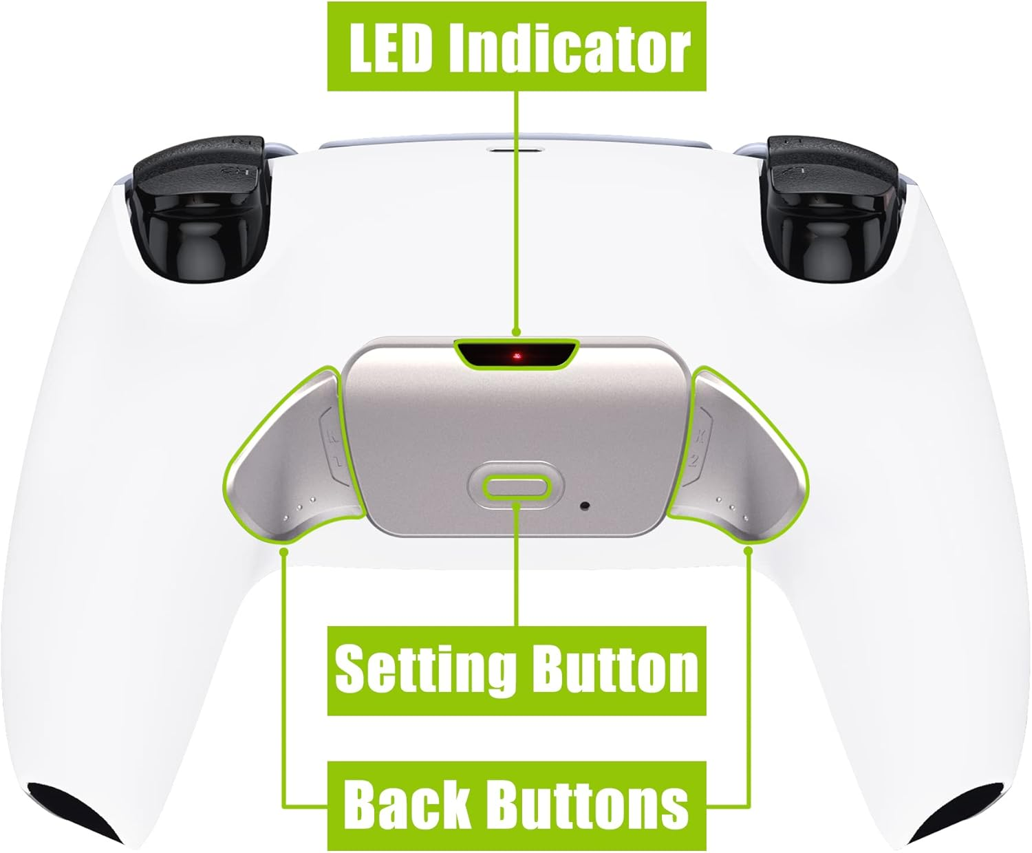 Extremerate White Metal Buttons RISE V3 Remap Kit for PS5 Controller BDM-030 040 050, Upgrade Board Redesigned Bottom Shell Programable Back Buttons image number 5