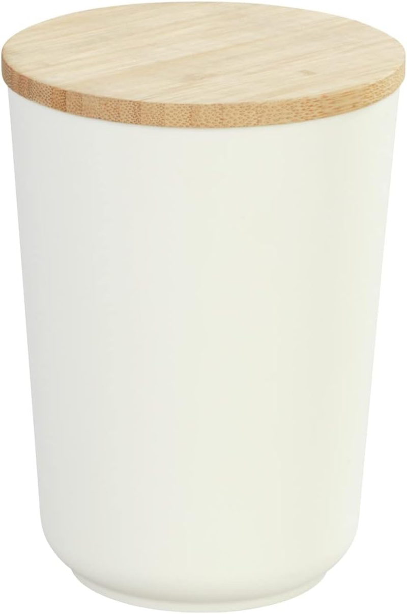 WENKO Plaia Storage Jar, 750 Ml, Cream Storage Jar with Bamboo Lid, Equipped with a Silicone Ring, Airtight Closure, Dishwasher Safe Tin, Bpa-Free, Diameter 10.5 X 14.5 Cm image number 4