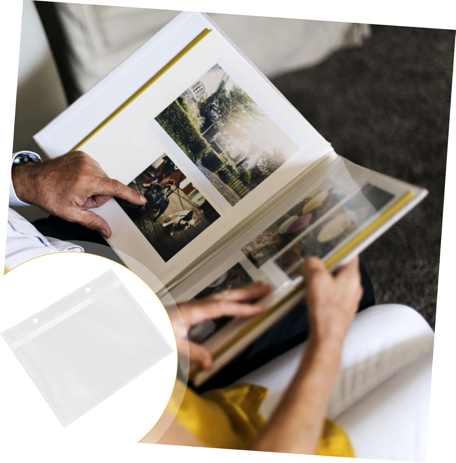 HAPINARY Album Pages Sleeves 20Pcs Photo Sheet Page Protectors 6 Inch for Safe and Organized Photo Storage - Transparent image number 3