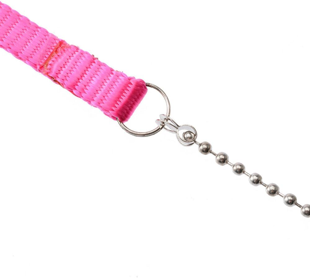 Parrot Bird Leash Adjustable Harness Pets anti Flying Outdoor Training Lead Rope Pink image number 3