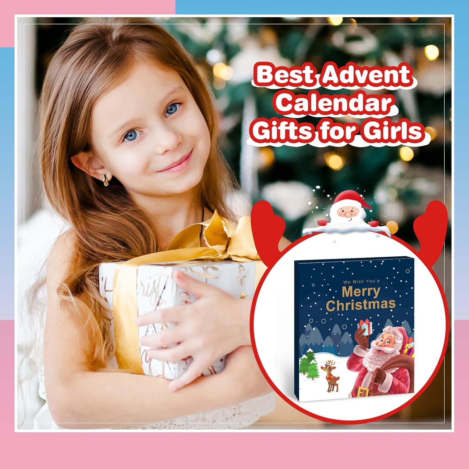 Advent Calendar 2023 Kinder, Advent Calendar Jewellery Kit for Making Bracelets Crafts Gifts for Girls, DIY Bracelet Advent Calendar Gift Girl 5 6 7 8 9 10 11 12 Years, Pink image number 6
