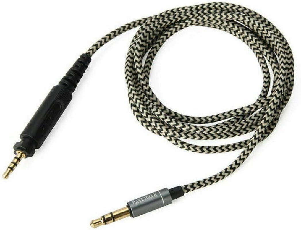 Durable Headphone Audio Nylon Cable Replacement for Shure SRH840 SRH940 SRH440 SRH750DJ
