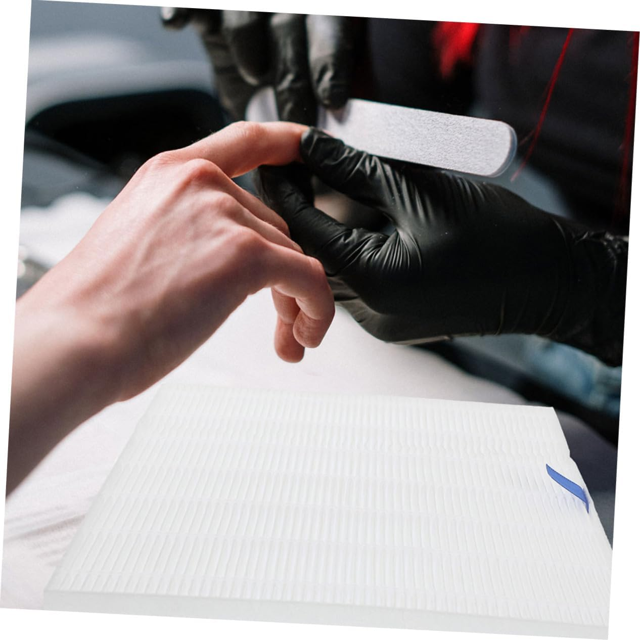 FONDOTIN Portable Nail Collector Replacement Sheets for Nail Vacuum Machine for Manicure Home and Salon Use Efficient Filtration and Easy Maintenance White image number 1