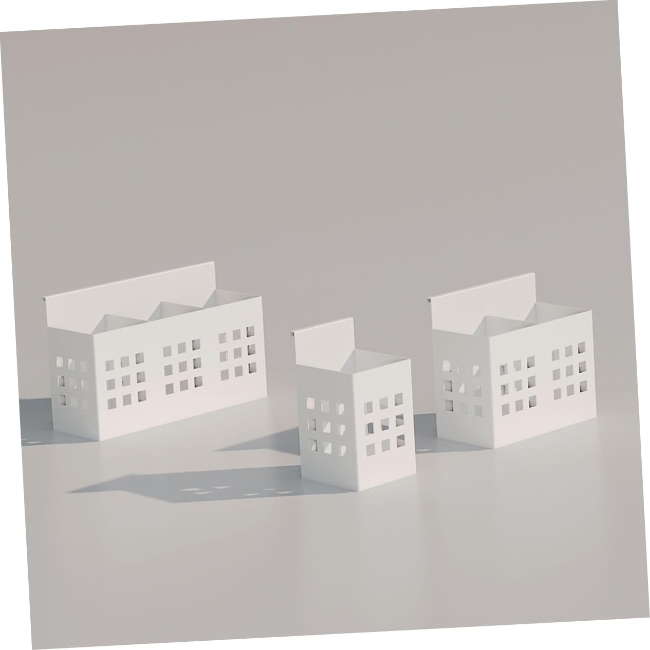 SHINEOFI Office Cubicle Hanging Pencil Holder Metal Pen Holder Screen Partition Desk Organizers Vanity Organizers Storage image number 1