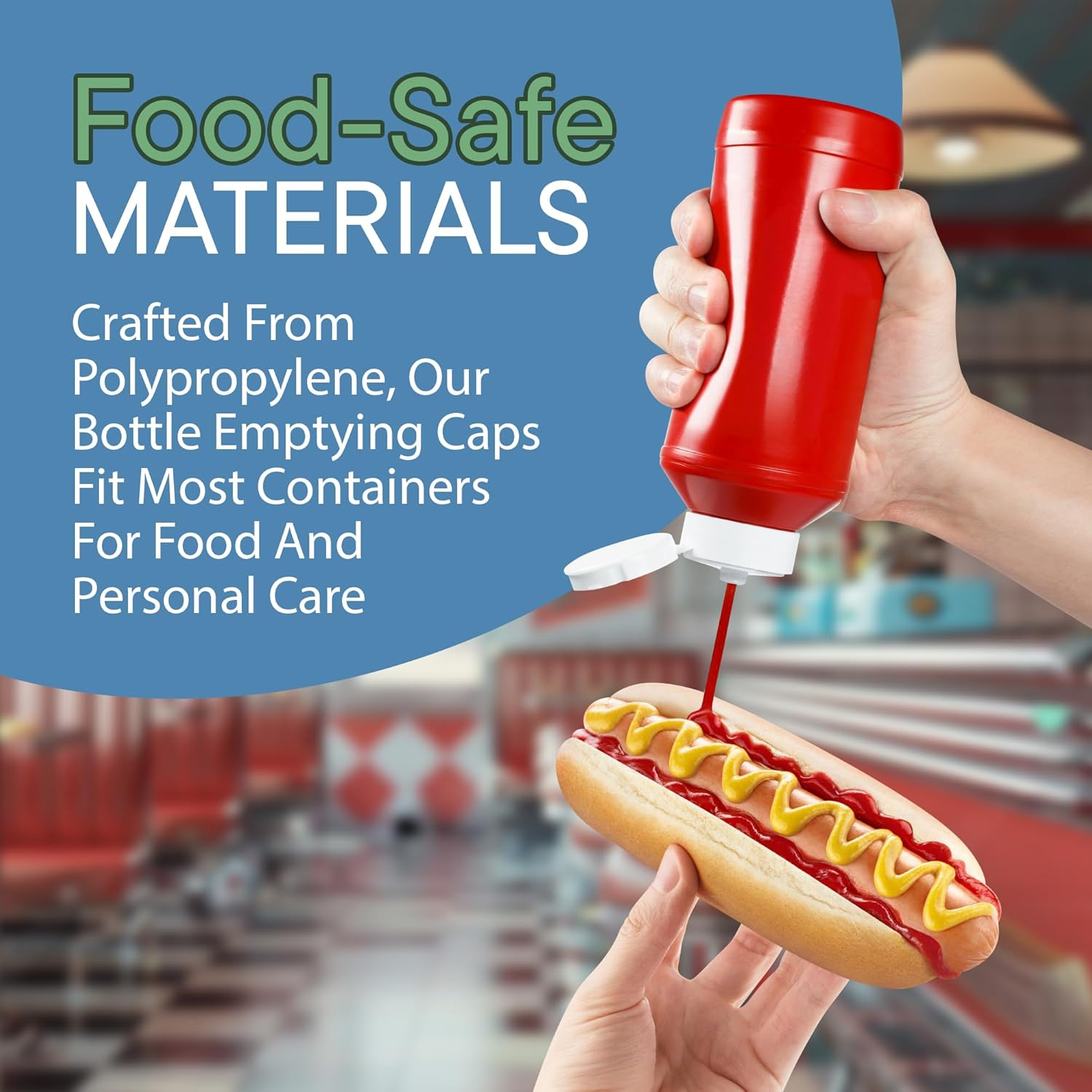 Generic 10-Pack Bottle Emptying Cap Kit with 5 Sizes - Reusable, Leak-Proof, Flip Top, Snap Top, Dispenser Cap, Fit Most Bottles - Easy, Zero Waste, Money Saver, Perfect Home & Bathroom Accessories image number 3