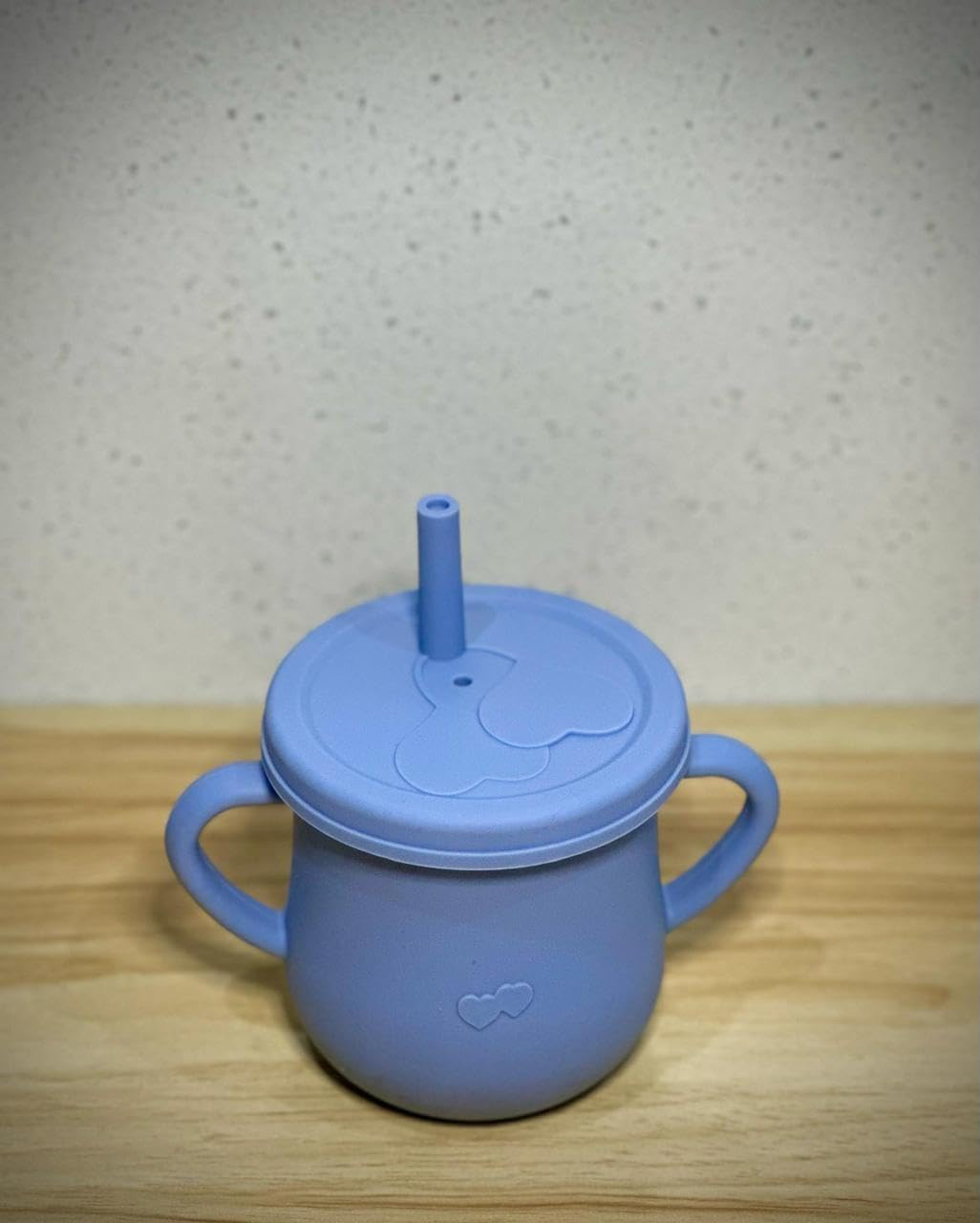 4 Pcs Silicone Feeding Set - Plate, Cup, Spoon, and Fork - Baby Feeding Essentials - Blue image number 1