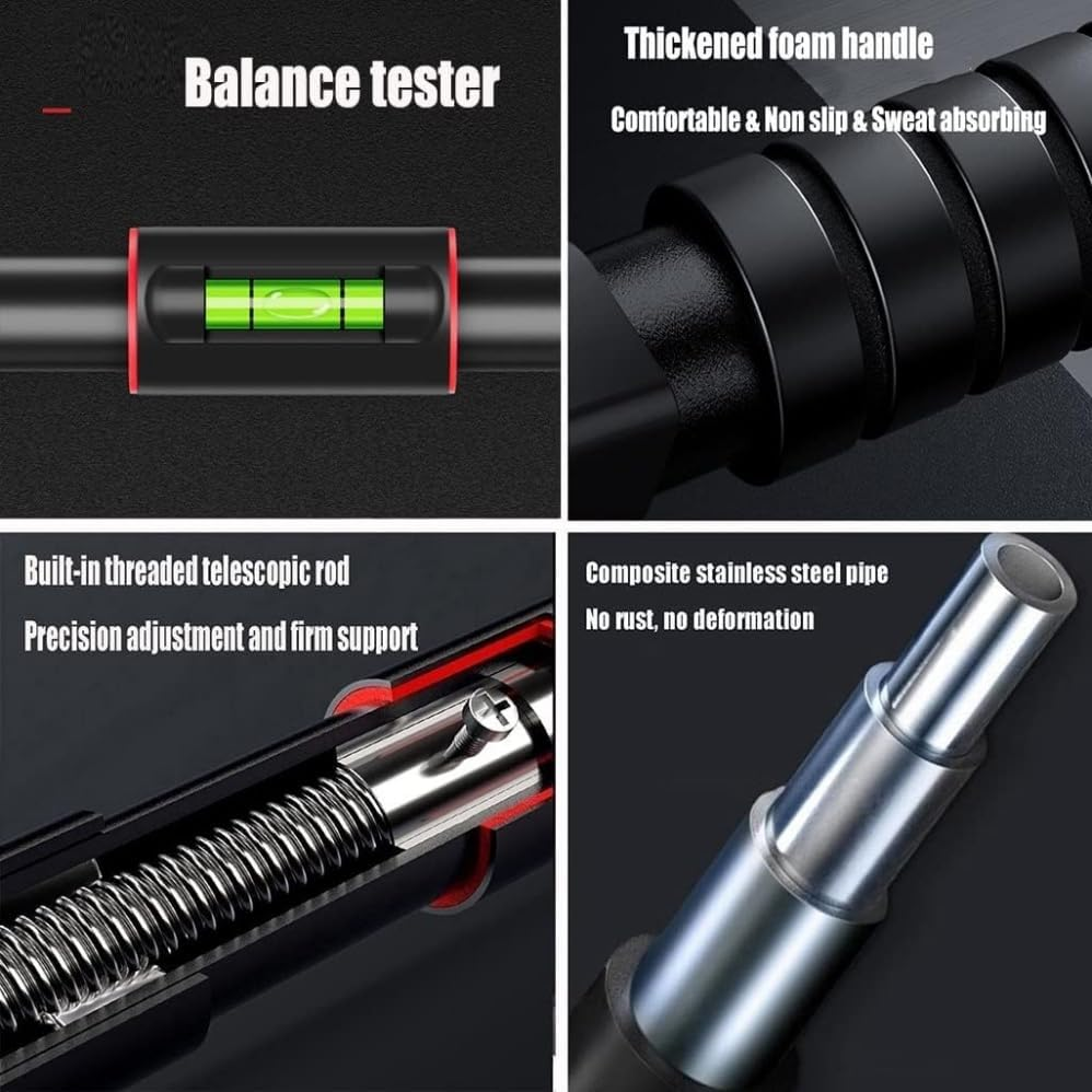 Free Standing Pull up Bar for Doorway,Strength Training Chin up Bar without Screw,Door Horizontal Bar Pull up Bar Adjustable Training Bar Punching with Hanging Pull Rings Upper Body Strength Training image number 1