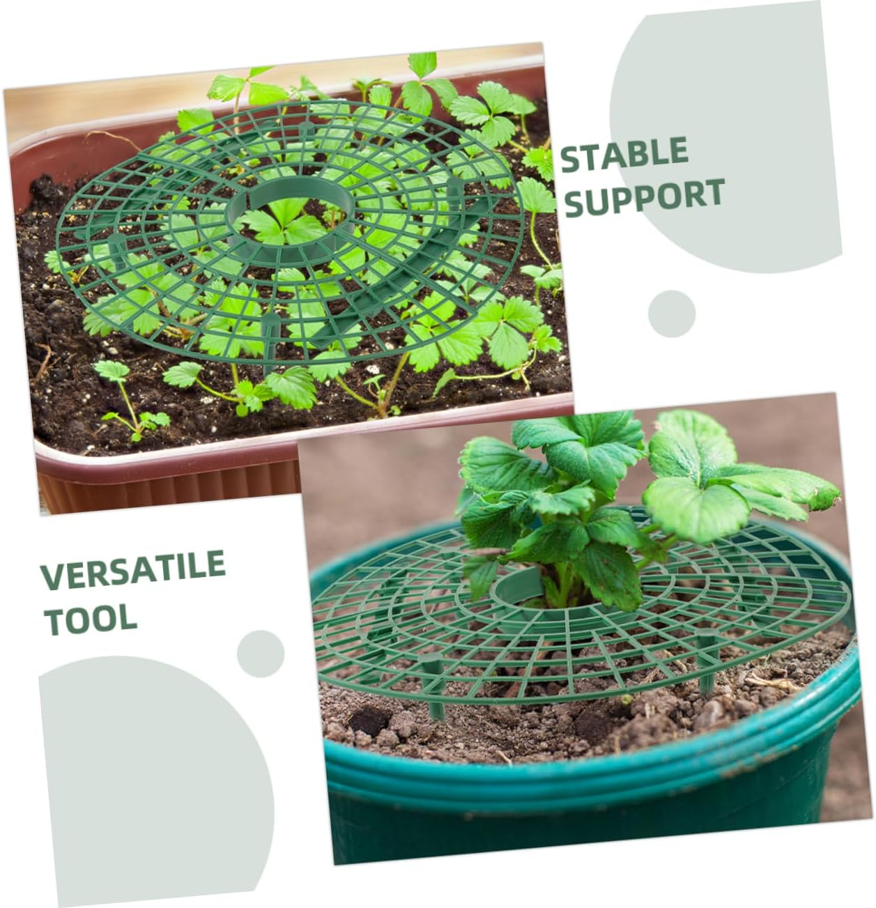 Yardwe 4Pcs Implantation Bracket Garden Hoop Plant Support Hoop Growing Supports for Strawberry Vegetables Plant Arch Climbing Frame Patio Supplies image number 2