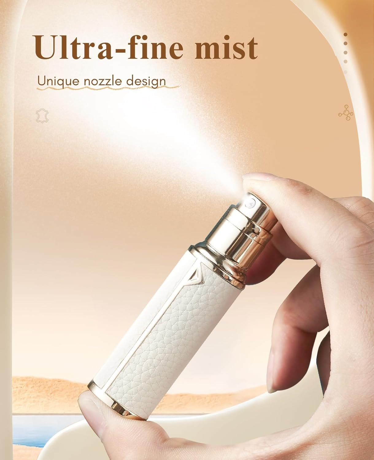 Perfume Atomizer Refillable,Empty Portable Cologne Dispenser,Mini Aftershave Sprayer for Men and Women 5ML (Pink)