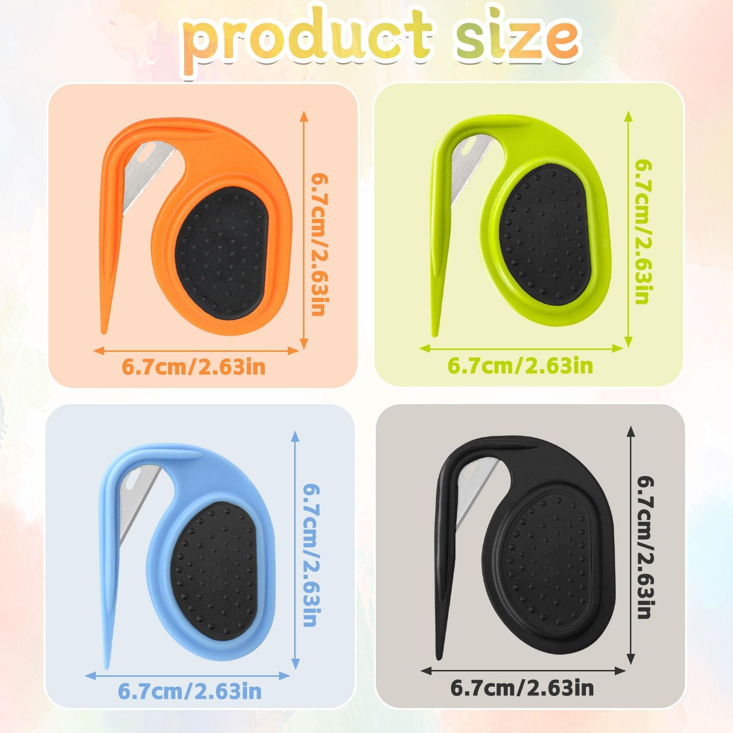 Pet Knotting Comb, Pack of 4 Cat Dematting Knives, Dematting Knife with Steel Blade, Knot Comb for Cats, Dematting Comb for Dogs, Knotting Comb Cats, for Removing Matted and Loose Hair image number 3