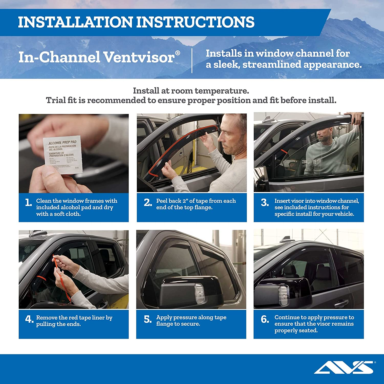 Auto Ventshade [AVS] In-Channel Ventvisor/Window Deflectors | Fits 2019-2024 Ram 1500 (Classic Body Only), 2009-2018 Ram 1500, 2010-2024 Ram 2500 & 3500 Mega/Crew Cabs, 4 Pcs. | Smoke - 194109 image number 2