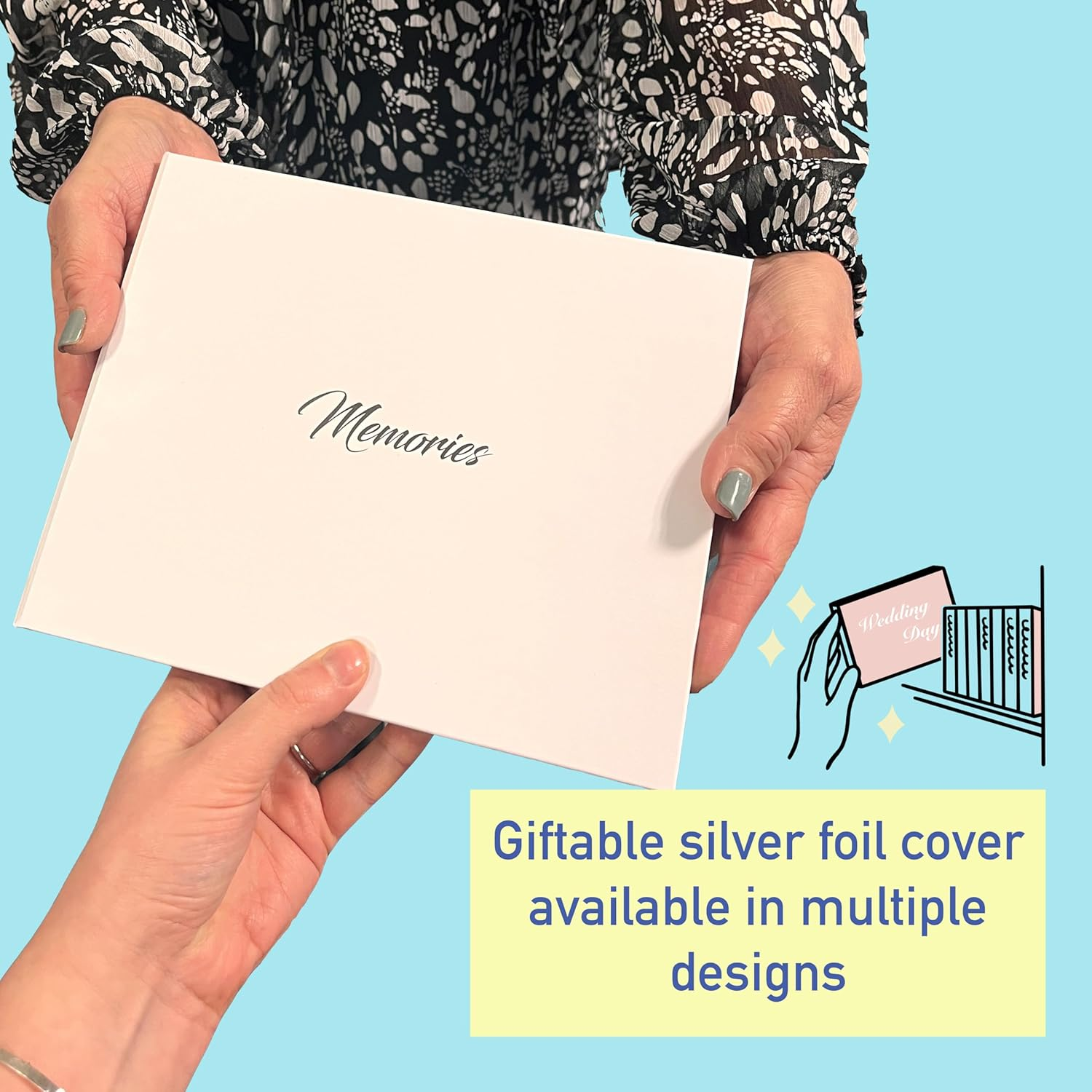 7" IPS Video Memory Book - 'Wedding Day' Silver Foiled on Cover - A5 Hard Backed Video Brochure - 4GB Memory, Allows 4 Hours Playtime image number 2