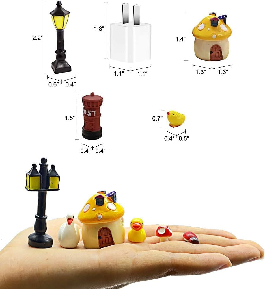 Selected 100 Pcs Fairy Garden Accessories, Mini Resin Animals, Miniature Figurines, Micro Landscape Ornaments Kit, Garden DIY Animals, Environmental Resin, Forest Encounters image number 1