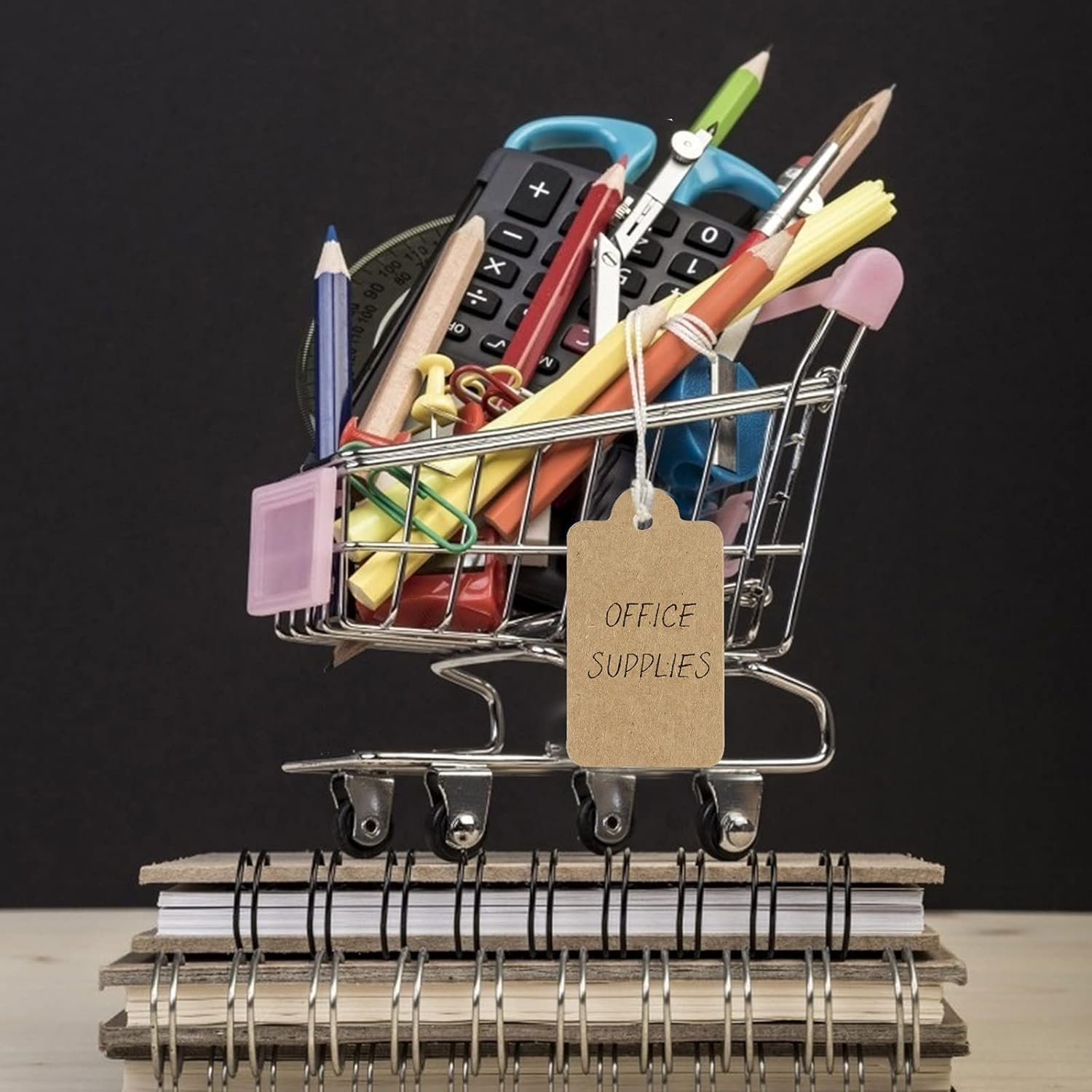 Price Tags with String, WADY 300 Pieces Kraft Paper Tie on Labels, Brown Marking Writable Tags Display Label, Tags with String Jewellery Strung Price Tags for Display Clothes Jewelry Gift (25X15Mm) image number 4