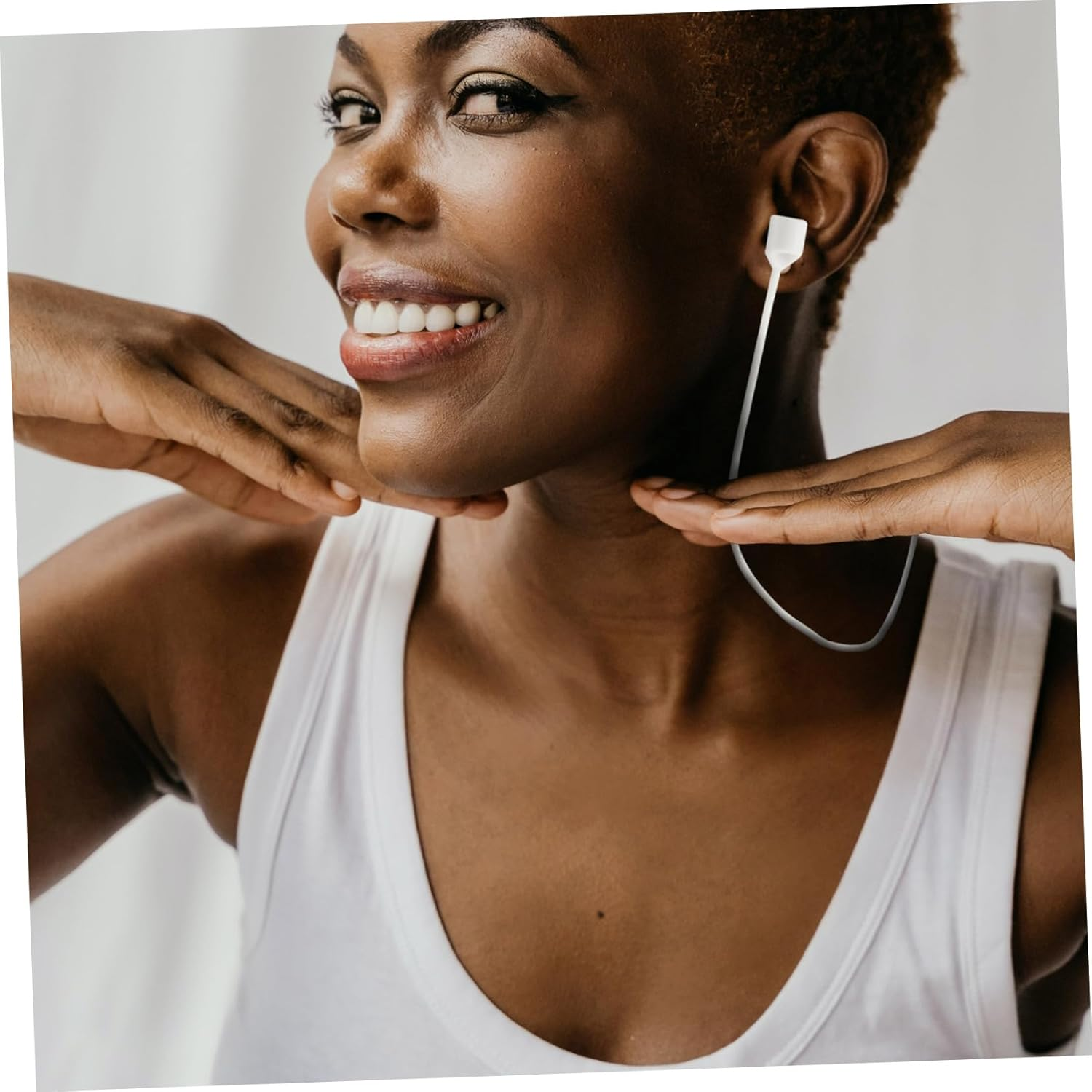 OSOLADY 4Pcs Silicone Earphone Lanyard Earphone Lost Strap Lost Magnet Lanyard Wireless Headset image number 3