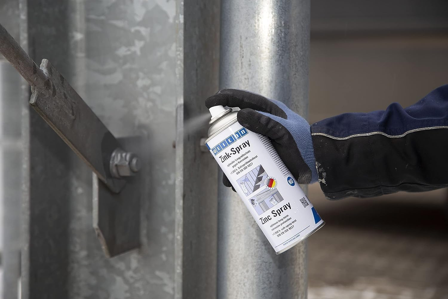 WEICON Zinc Spray 400 Ml | T&uuml;v-Tested | Fast-Drying, Heat-Resistant and Suitable as Primer for Metal |Matt Grey image number 6