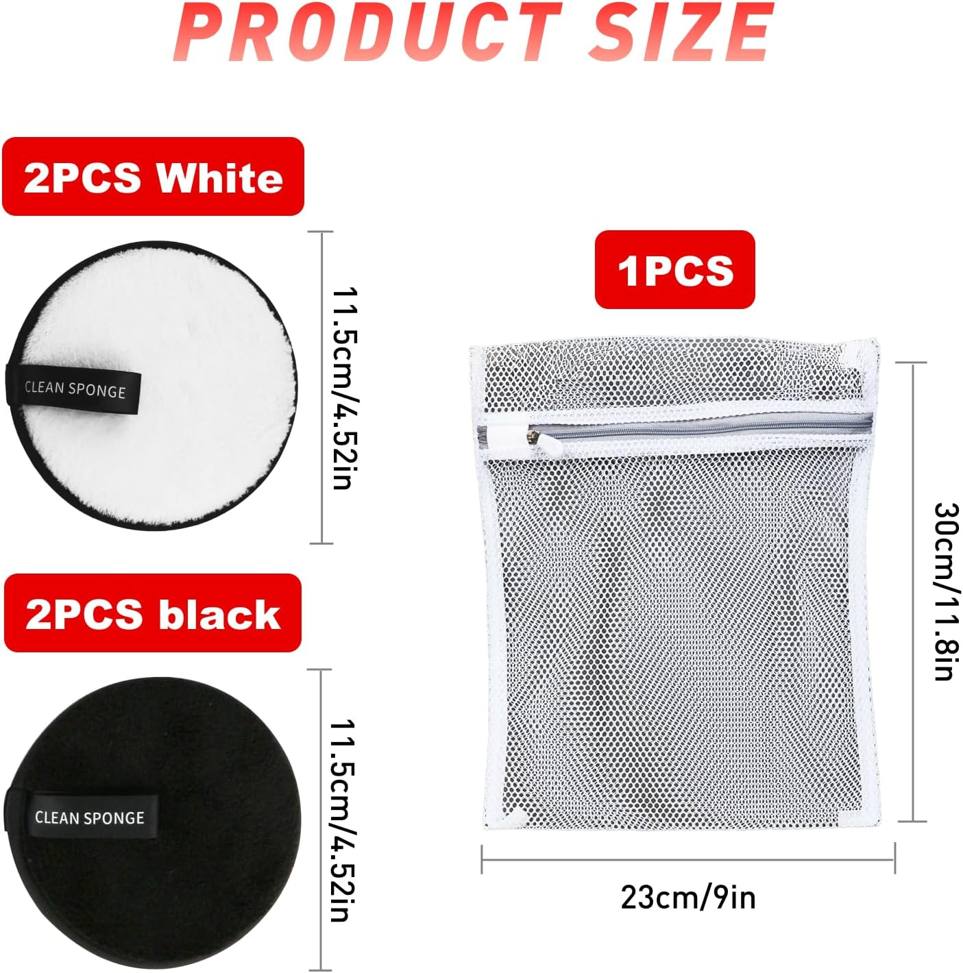 100% Reusable Makeup Remover Pads, 4 Pack Large Eco-Friendly Microfiber Makeup Eraser for Chemical-Free Removal of Eye Makeup, Foundation, Highlighter & Lipstick, Perfect for All Skin Types image number 5