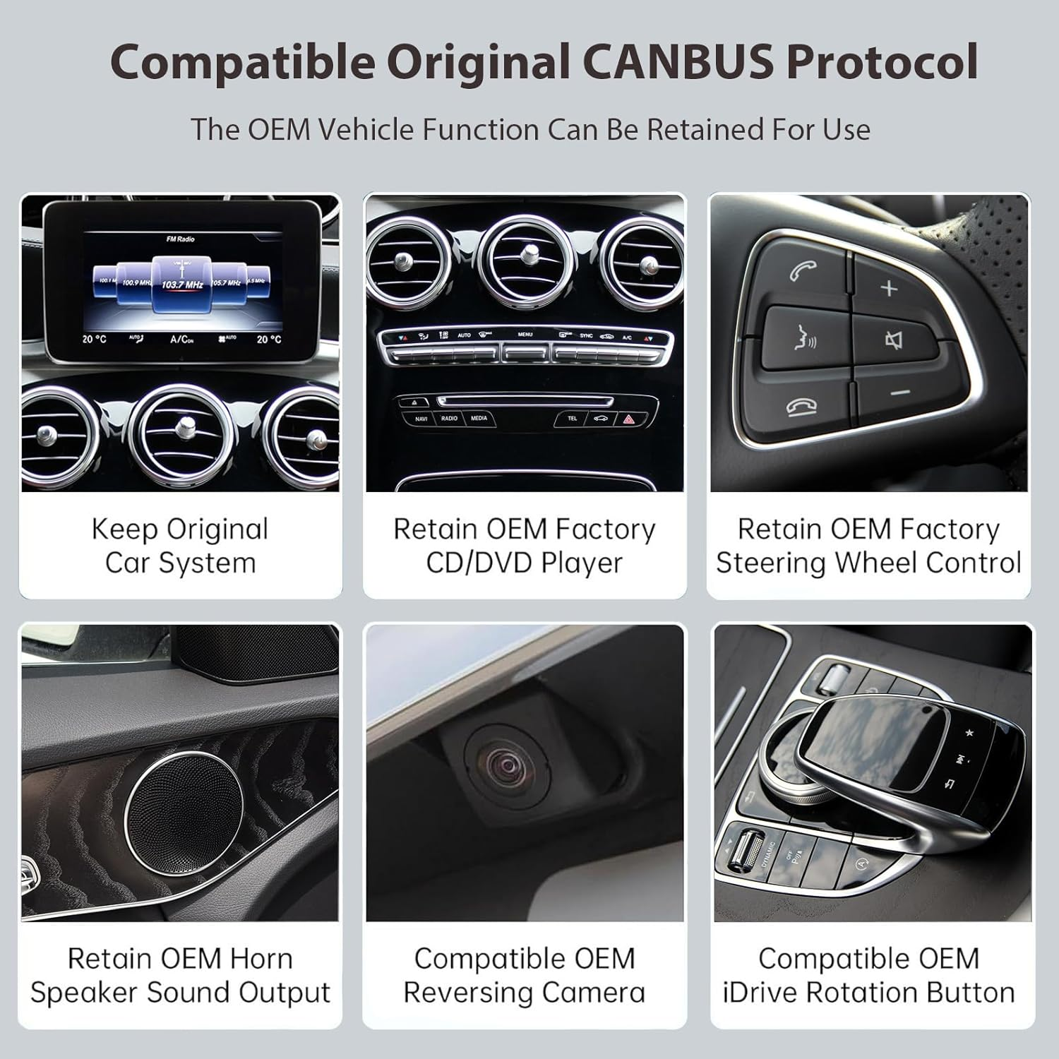 Autoabc Wireless Carplay/Android Car 12.3 Inch Touchscreen Multimedia Radio Receiver for Mercedes Benz NTG5.0 GLA CLA GLC Factory Car Radio Retain Original Amprifier Stereo Sound System HD 1920 X 720 image number 3