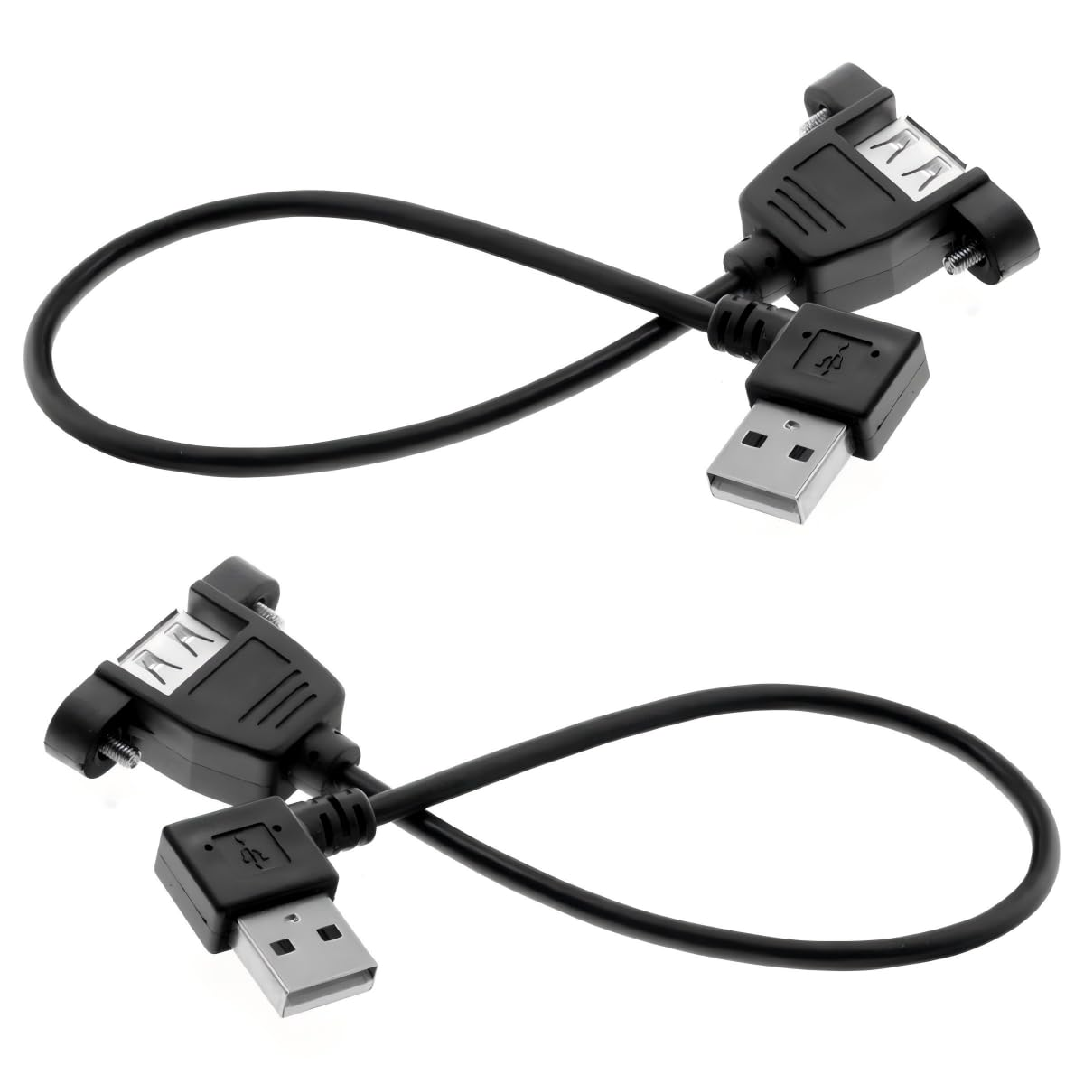 Chenyang USB 2.0 Extension Cable USB 2.0 Male to Female 90 Degree Angled Extension Cable 10Cm 2Pcs/Set