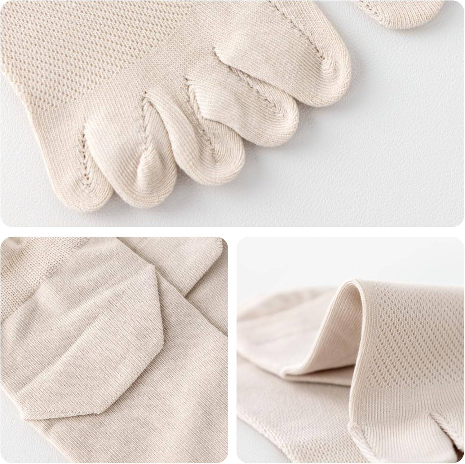 Daelesr 5 Pairs Toe Socks for Women, No Show Sports Socks 4-12, Non Slip Ankle Socks, Breathable Running Socks, Low Cut Liner Socks All Season