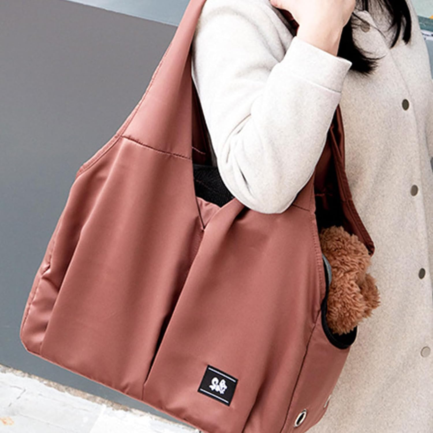 Dog Cat Sling Carriers - Large Capacity, Shoulder Bag | Sling Carrier Hold Small and Medium Sized Dog Cat, Soft Padding Fabric Purse for Outing Traveling and Comfortable Transport