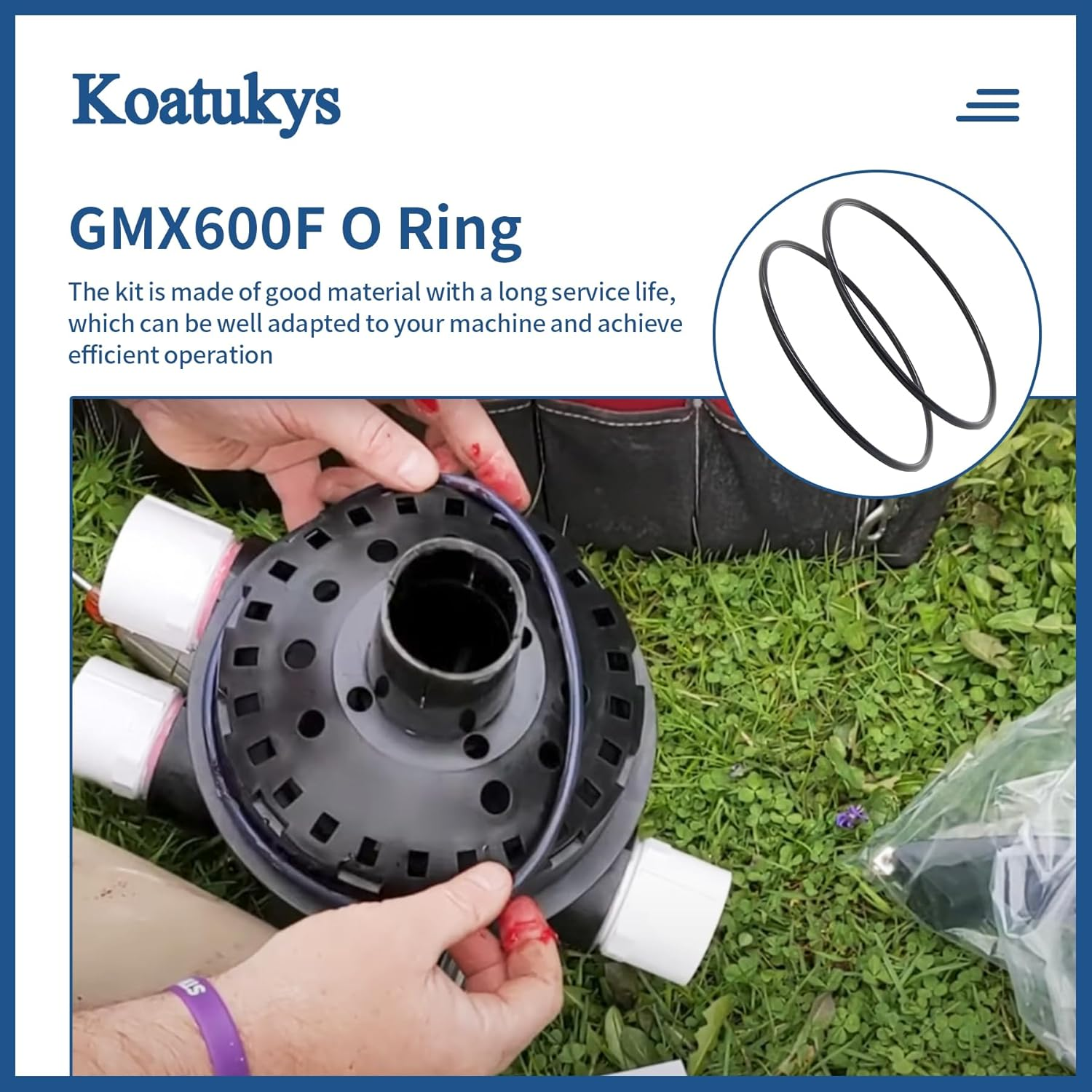 GMX600F O-Ring Replacement Fits Hayward Pro Series Sand Filter S140T S144T S164T S166T S180T S210T S220T S244T Series Filters image number 3