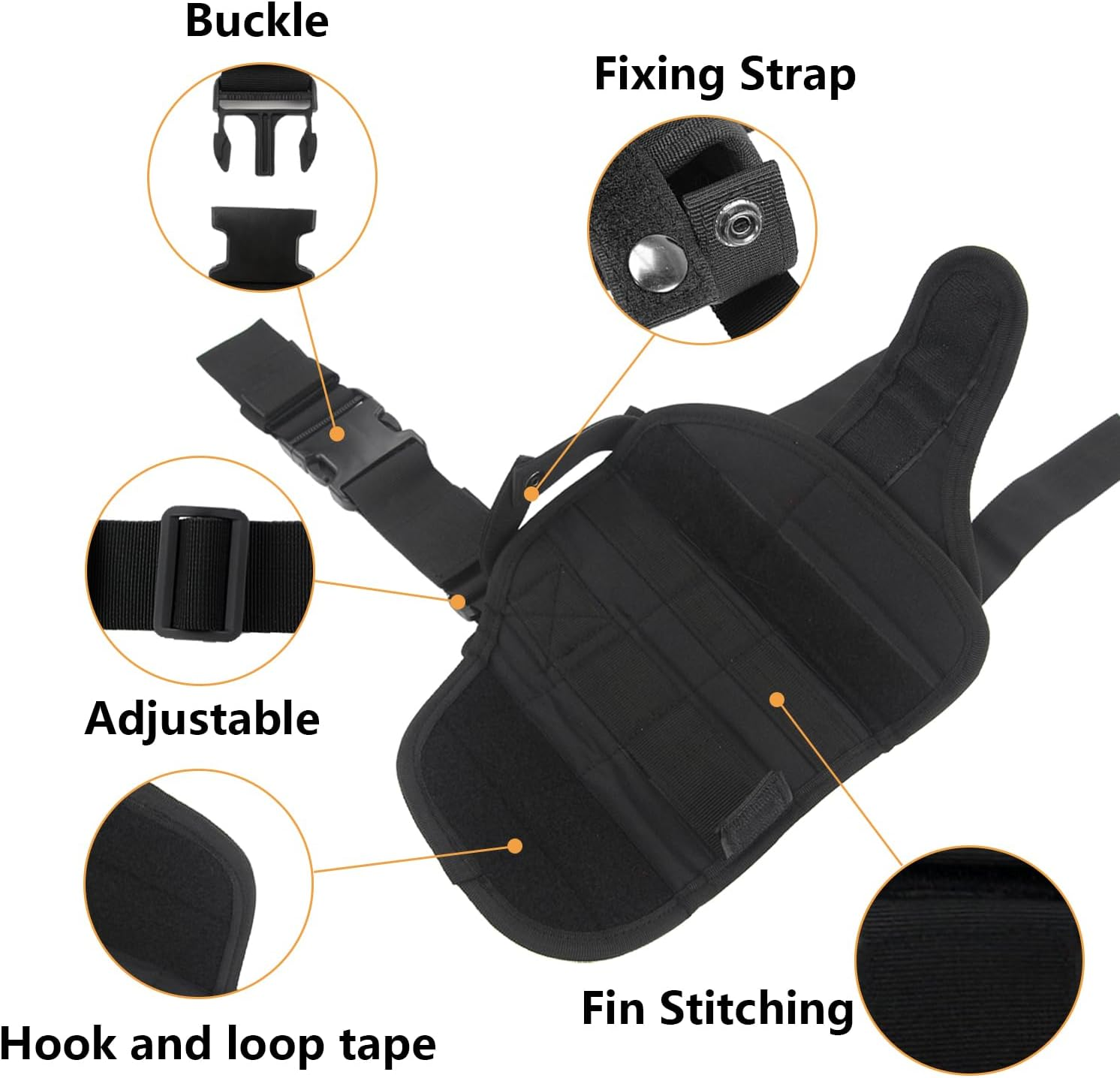 TORMEN Adjustable Tactical Right Leg Pistol Gun Holster,Compatible for Nerf Elite Series Blaster