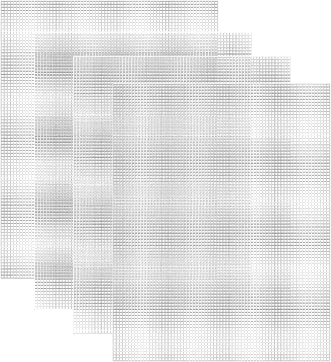 Plastic Mesh Canvas Sheets for Embroidery,4Pcs Plastic Mesh Canvas Mesh Canvas Sheets,Plastic Needlepoint Canvas White Plastic Mesh Sheets,Plastic Canvas Plastic Mesh Sheets,Plastic Mesh Canvas Sheets image number 5