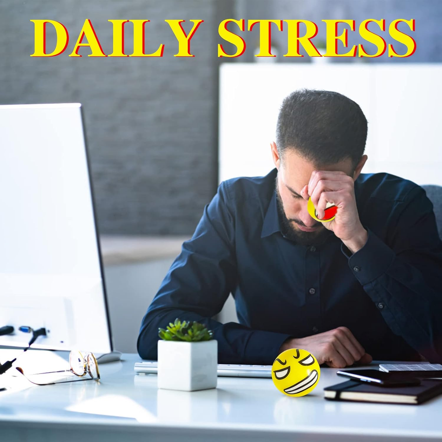 Juuxncgv 30 Pcs Face Stress Balls,2.5" Funny Face Squeeze Balls,Stress Relief Balls for Gifts,Kids,Party Favors,Present Fillers,Coworkers image number 4