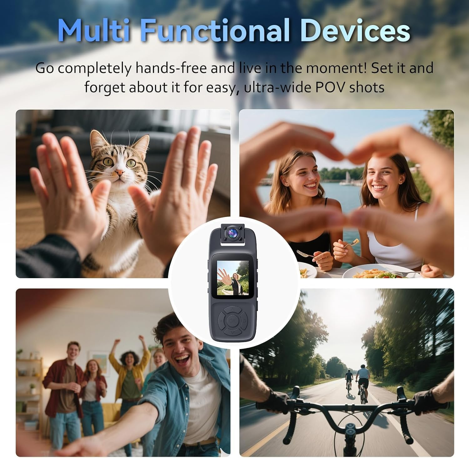 7JI 4K HD Body Camera Video Recorder with 180&deg; Rotation Lens and Wifi for Real-Time Viewing, 128GB Memory, and Infrared Night Vision Cam, Ideal for Outdoor Security, Law Enforcement, Travel.(4K-128G) image number 3