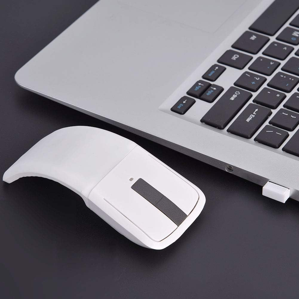 Foldable Wireless Arc Touch Mouse for PC Notebook Smart TV (White) image number 1