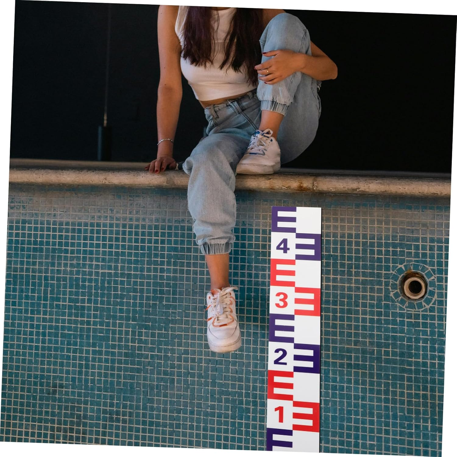 SUPVOX Water Level Indicator Sticker Self-Adhesive Pool Water Level Gauge Measuring Decal in Swimming Pool image number 1